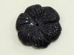 Бусина квітка натуральний АВАРТЮРИН "Ніч Каїра", розмір 30х5 мм, (1 шт.)