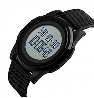 Спортивні годинник Skmei 1206 Чорні зі світлим дисплеєм