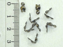 Калоти затискачі для бус 10х5мм 100 шт. колір чорний