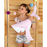 Подушка Хатка Кіт Рожевий з Білим