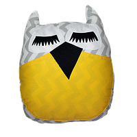 Подушка Хатка Сова Єгипет Сіра з жовтим