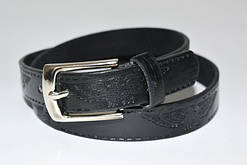 Ремінь дитячий, шкірозамінник, чорний, ширина 2,2 см, довжина — 80 см