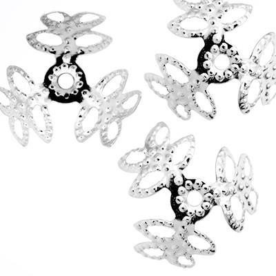 Шапочка для намистин 13х4мм 100 шт. метал колір платина, фото 1