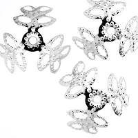 Шапочка для намистин 13х4мм 100 шт. метал колір платина