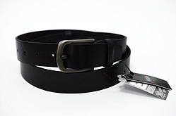 Ремінь із натуральної шкіри 35 мм чорний ТМ "Диплом"