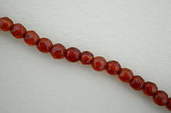 Бусини із сердолику, гротелений, діаметр 4 мм, (90 шт.)