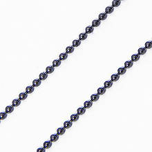 Ланцюжок залізна, плетіння перлина, колір чорний, 1,5 мм, довжина -5 м УТ 0030372