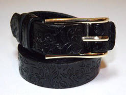 Ремінь із натуральної шкіри, чорний, ширина 23 мм 27_4_74а1