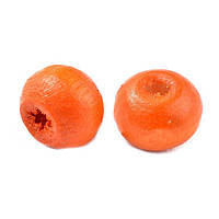 Бусини дерев'яні, круглі, колір жовтогарячий, 10 мм (140 шт.) УТ10012581