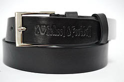 Ремінь із натуральної шкіри, дитячий, чорний, гладкий, ширина 30 мм, ТМ "Диплом", (1 шт.)