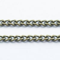 Ланцюг витий 3,5х2,6х0,7 мм/5м залізний колір бронза УТ000006511