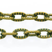 Ланцюжок залізний 5х3,5х1мм 5 м рифлений якірне плетіння колір бронза УТ000006513