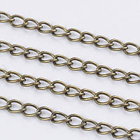 Ланцюг витий 5х3,5х0,8 мм/5 м залізний колір бронза УТ100012665