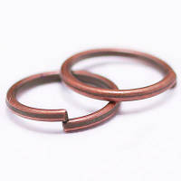 Колічки з'єднувальні, залізні, колір: мідь, розмір: 10х0,7 мм, 50 г УТ00011769 (ок. 280 шт)