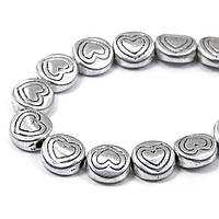 Бусини роздільники 30 шт. круглі плоскі металеві кольори античне срібло 6,5х3 мм, УТ1008229