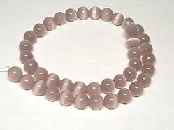 Бусини Котяче око діаметр 8 мм колір ліловий 50 шт.