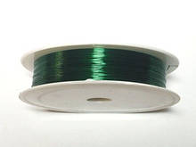 Дріт залізна для рукоділля, колір - зелений, 0,4 мм/12 м