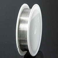 Дріт залізний для рукоділля, колір — срібло, 0,3 мм/20 м