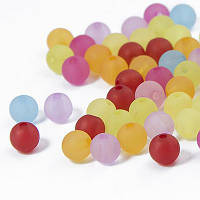 Бусини акрил, матові, мікс, 6 мм (210 шт.) УТ00030508