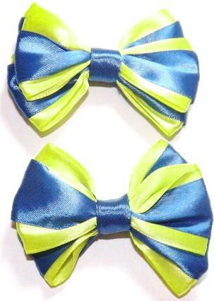 Качечки для волосся, качечка, синій із жовтим, розмір 8х5 см (2 шт.), фото 1