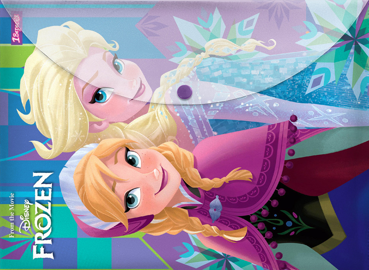 Папка-конверт 1 Вересня на кнопці А4 "Frozen" 491620