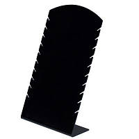 Підставка акрилова чорна для ланцюжків, бус, кольє, розмір 14х25 см, товщина акрилу 2,5 мм