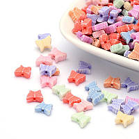 Бусини, метелик, акрил, крафт-стиль, мікс, 7х9 мм (300 шт) УТ10014240