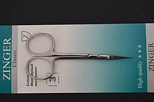 Ножиці манікюрні для видалення кутикули Zinger (код 131), білий метал, довжина 10,2 см