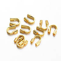 Протектор для дроту 120 шт. 4,5х4х1 мм затискач латунь колір золото