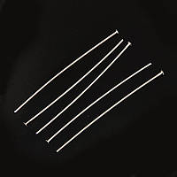 Піни — гвоздики, залізо, колір: платина, розмір: 70х0.7 мм, УТ10012452 (50 г, приблизно 170 шт)