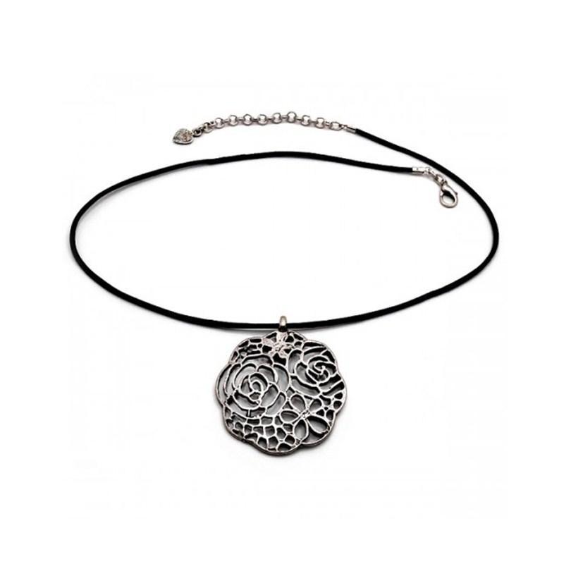 Кольє "Троянда", ювелірний сплав, довжина кольє 79 см + подовжувач 7 см, фото 1