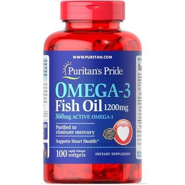 Поліненасичені жирні кислоти Omega-3 Fish Oil 1200 mg (100 кап) Puritan's Pride