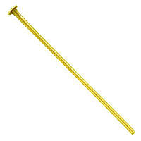 Піни — гвоздики, залізо, колір: золото, розмір: 35х0.7 мм, УТ004834 (50 г, приблизно 300 шт)