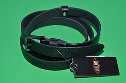 Ремінь із натуральної шкіри, жіночий, чорний, тиснення, ширина 18 мм, ТМ "Диплом", (1 шт.)