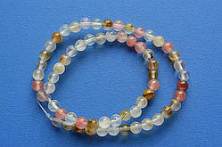 Бусини з кварцу арабського 6 мм 65 шт.