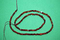 Бусини із сердолику темного, діаметр 3 мм, (130 шт.)