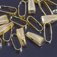 Тримач для кулона, латунь, колір: золото, розмір: 10х3,5 мм, (30 шт.) УТ0029256