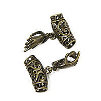 Бейл із кулоном 36х23,5 мм 2 шт. латунь колір бронза