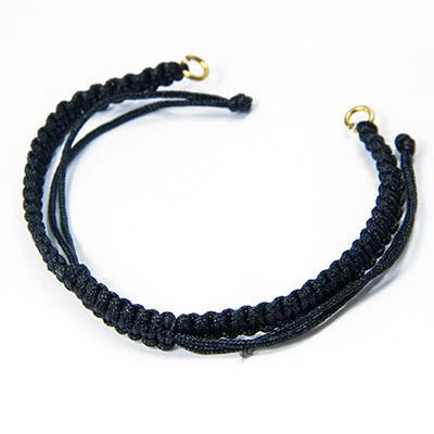 Основа для браслета нейлоновий шнур, довжина 14-17,5 см, товщина 4-7 мм, Колір: чорний (1 шт.) УТ1005415, фото 1