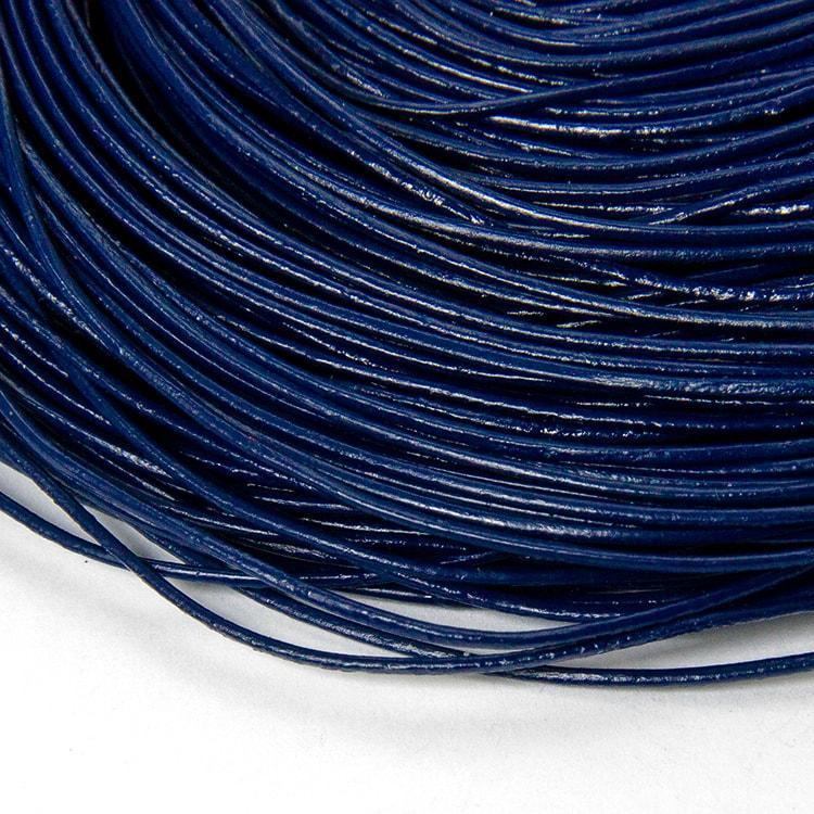Шнур синій 1 мм 5 м натуральна шкіра УТ100009086, фото 1