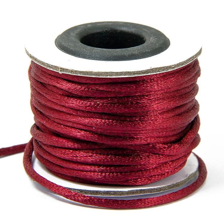Шнур, нейлоновий, плетений, темно-червоний, розмір 2 мм, довжина 10 м УТ1009855, фото 1