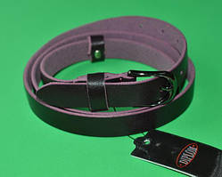 Ремінь із натуральної шкіри, жіночий, колір баклажан, гладкий, ширина 20 мм, ТМ "Диплом", (1 шт.)