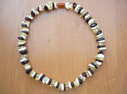 Буси синтетичний бурштин 56 см галтока три кольори