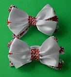 Бант на гумці 2 шт 9х6 см вишиванка атлас тасьма, фото 2