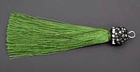 Кисть для изготовления четок из ниток зеленый 7 см