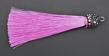 Кисть зі стразами колір: рожевий, Розмір: 7 см (1 шт)
