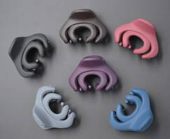 Краб для волосся 12 шт. каучук, розмір 3,5х2 см, кольори в асортименті