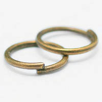 Колічки з'єднувальні, залізні, колір: бронза, розмір: 5х0,7 мм, 30 г (ок. 600 шт.)