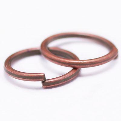 Колічки з'єднувальні, залізні, колір: мідь, розмір: 7х0,9 мм, 30 г (ок. 300 шт), фото 1