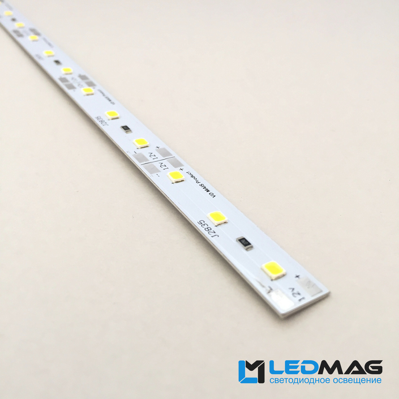 LED Лінійка на Al платі 11Вт 49,5 см 2835 30LED 24V 4000К нейтральний білий 1950Лм